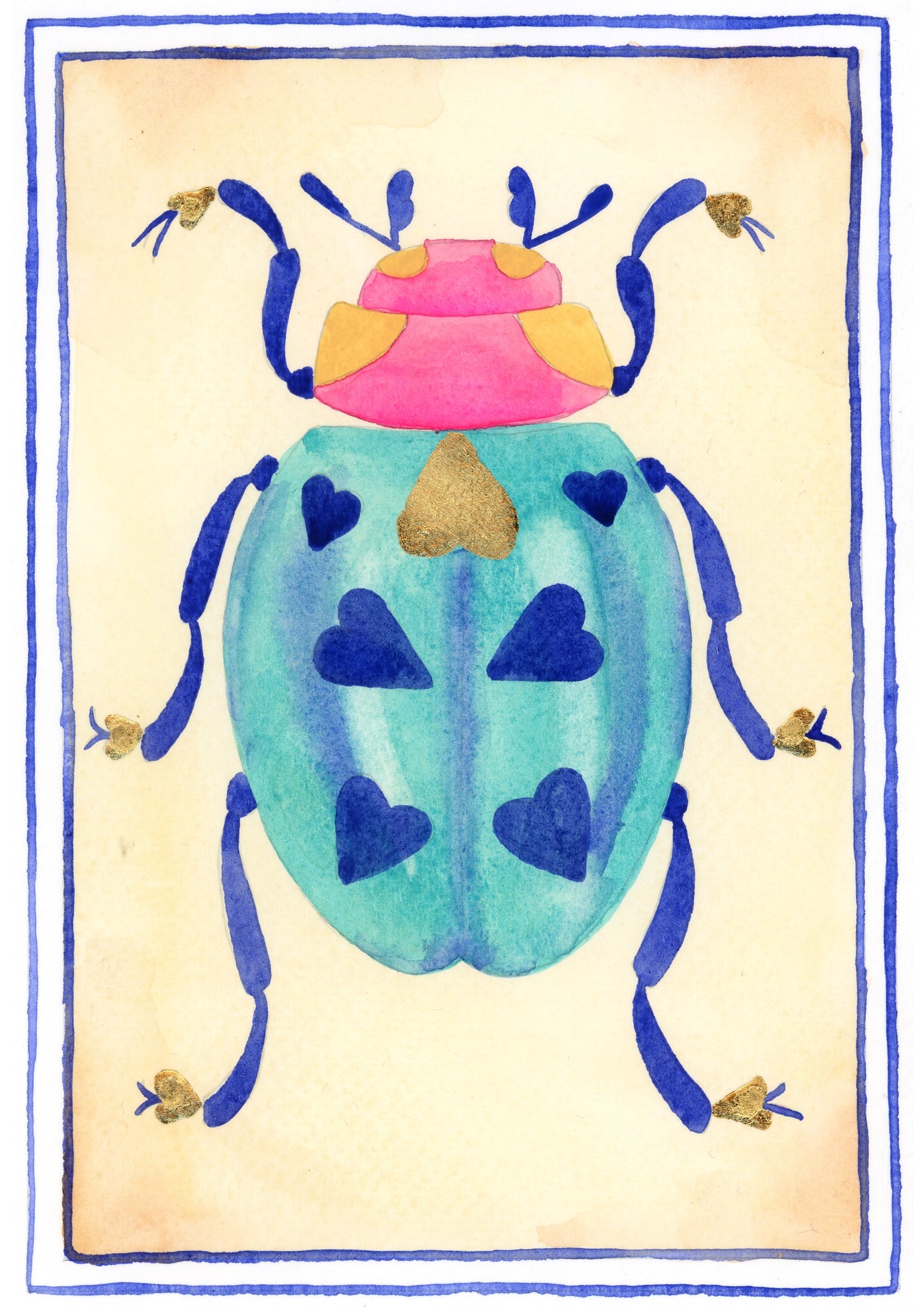 Original Watercolour Ladybird 1