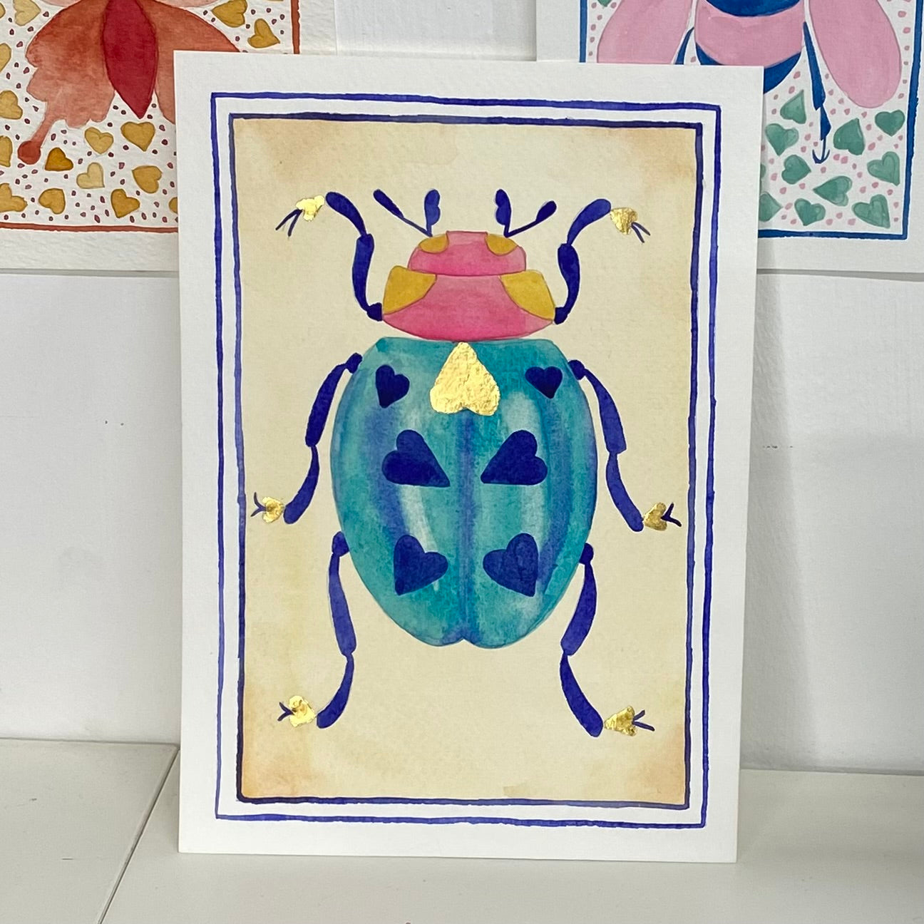 Original Watercolour Ladybird 1
