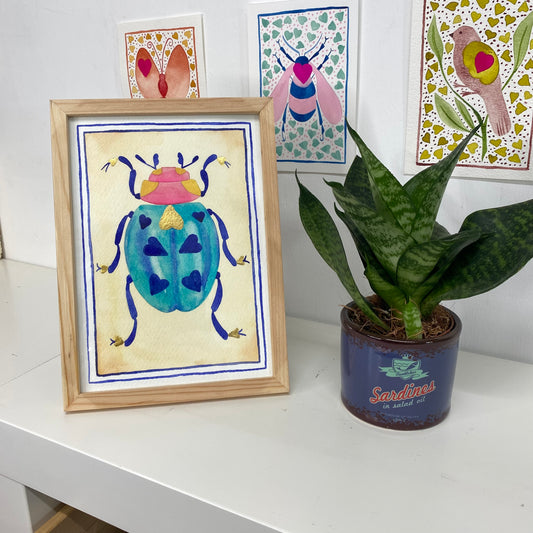 Original Watercolour Ladybird