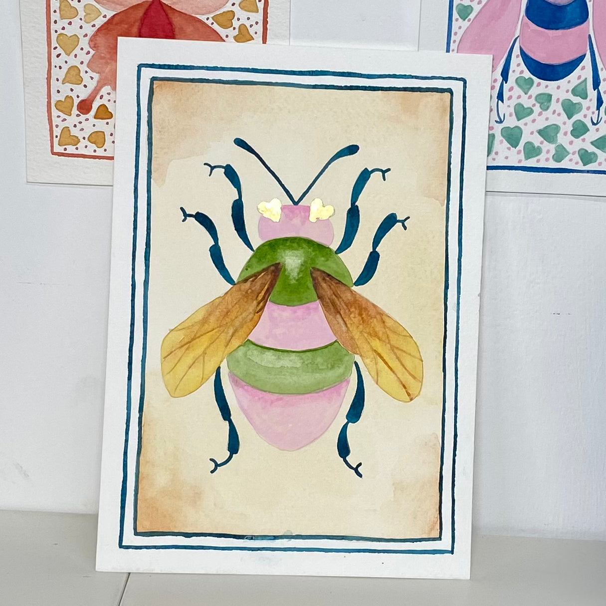 Original Watercolour Bee 1
