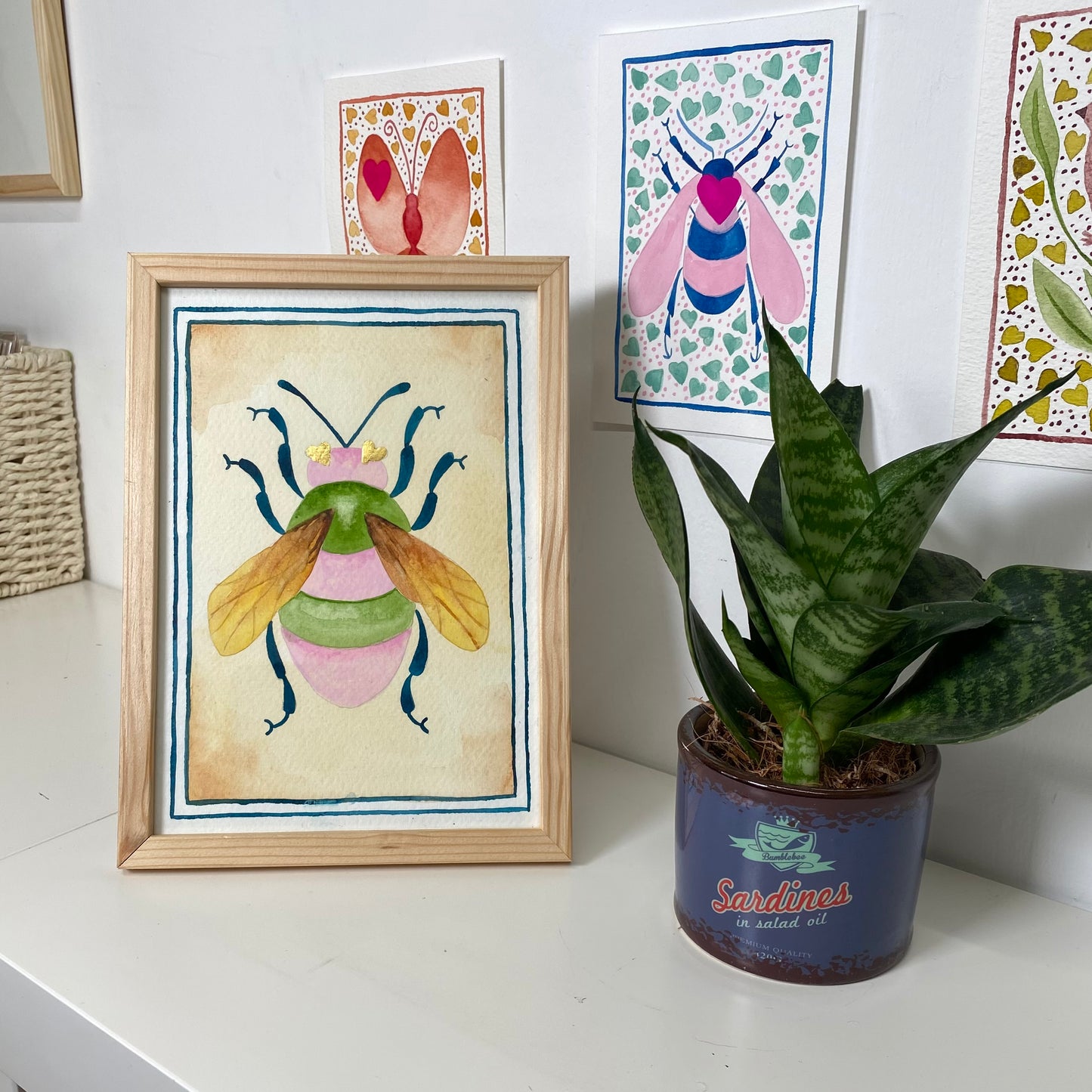 Original Watercolour Bee 1