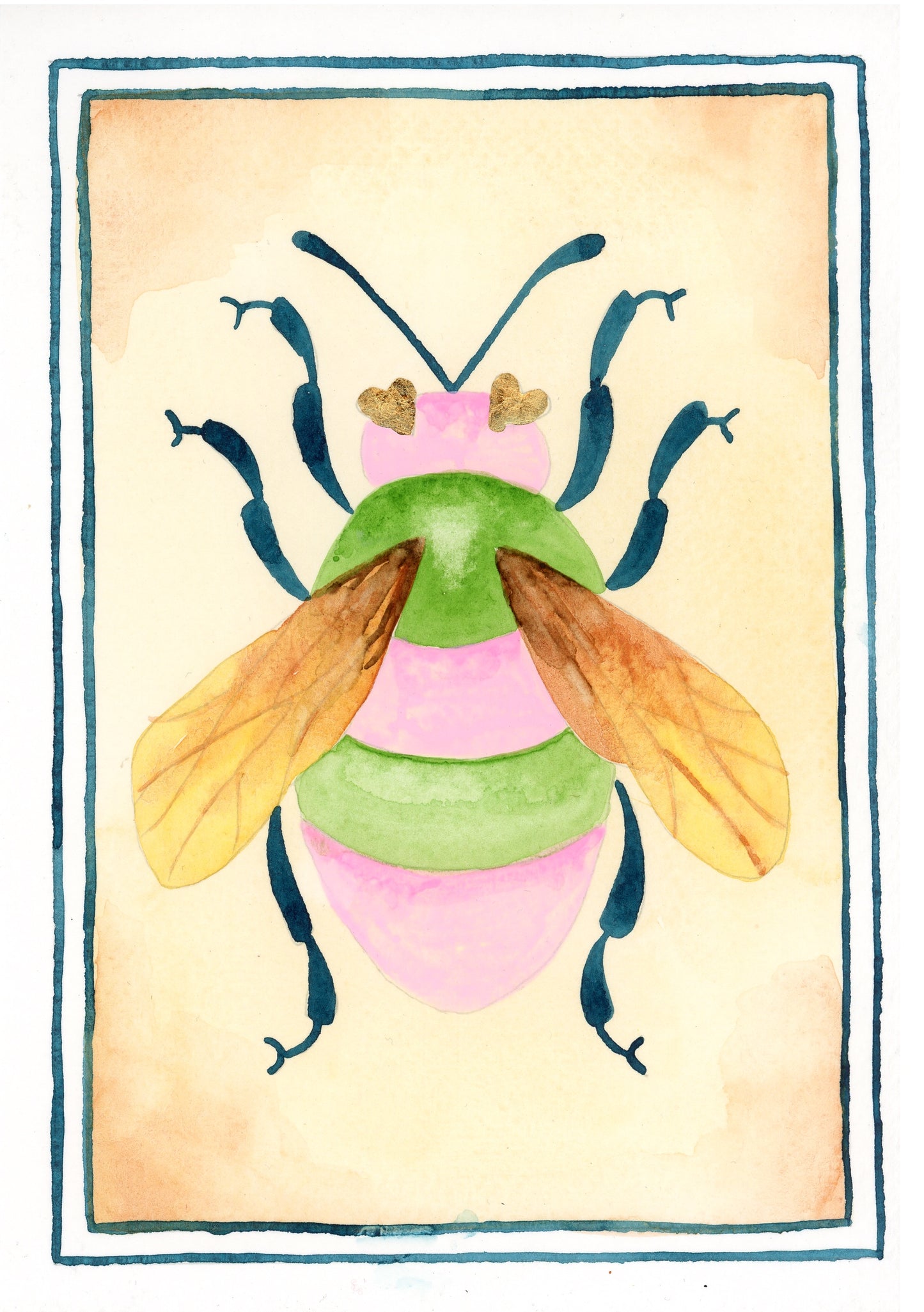 Original Watercolour Bee 1